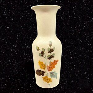 Ellgreave Hand Painted Vase Made in England Art Pottery English Vase 12”T 4”W